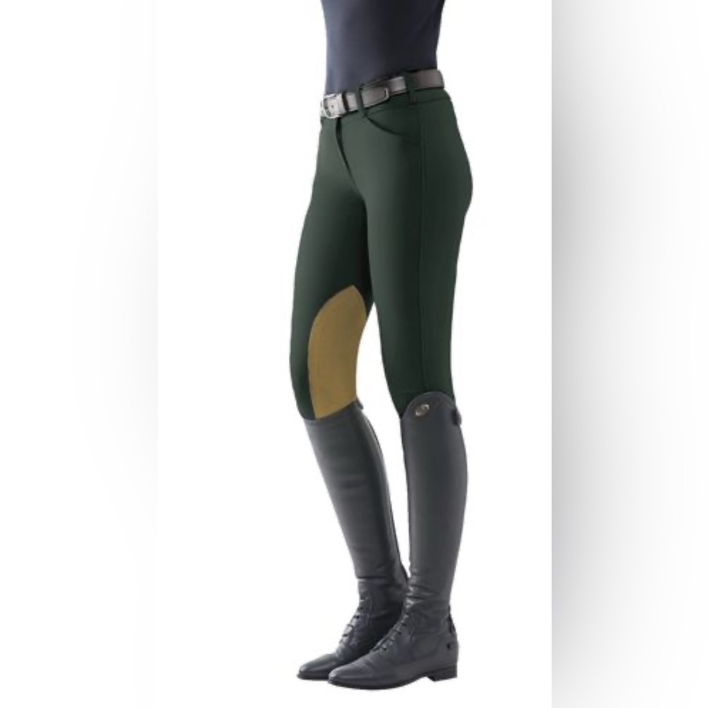 The Tailored Sportsman Black Forest/Tan Women’s Mid-Rise Breech